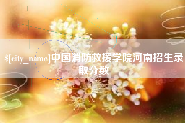 进贤中国消防救援学院河南招生录取分数