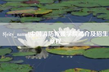 进贤中国消防救援学院简介及招生章程