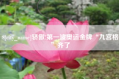 进贤骄傲!第一波奥运金牌“九宫格”齐了