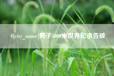 进贤男子5000米世界纪录告破