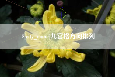 进贤九宫格方向排列