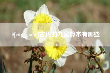 进贤古代的九宫算术有哪些