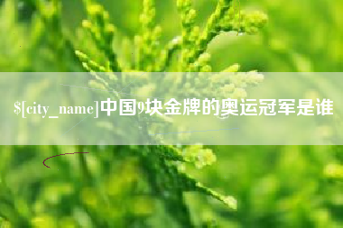 进贤中国9块金牌的奥运冠军是谁