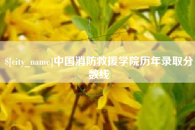 进贤中国消防救援学院历年录取分数线