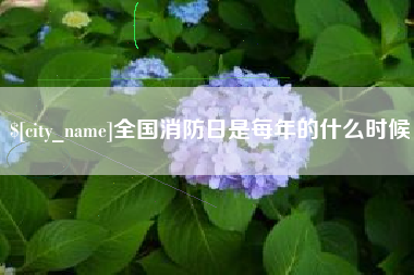 进贤全国消防日是每年的什么时候