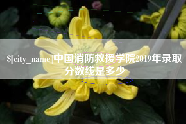 进贤中国消防救援学院2019年录取分数线是多少