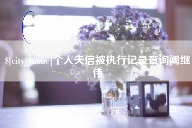 进贤个人失信被执行记录查询阚继伟