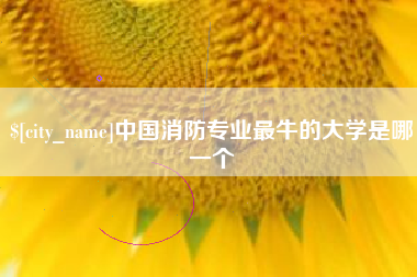 进贤中国消防专业最牛的大学是哪一个