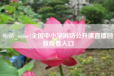 进贤全国中小学消防公开课直播回放观看入口
