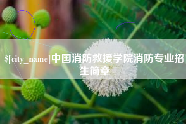 进贤中国消防救援学院消防专业招生简章