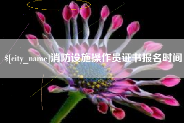 进贤消防设施操作员证书报名时间