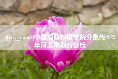 进贤中国消防救援学院分数线2023年河北录取分数线