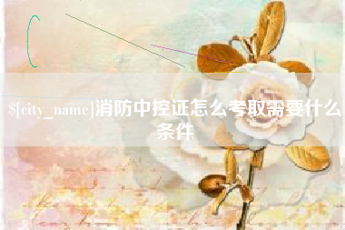 进贤消防中控证怎么考取需要什么条件