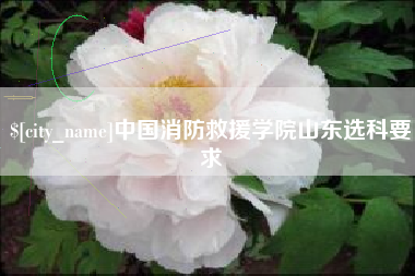 进贤中国消防救援学院山东选科要求